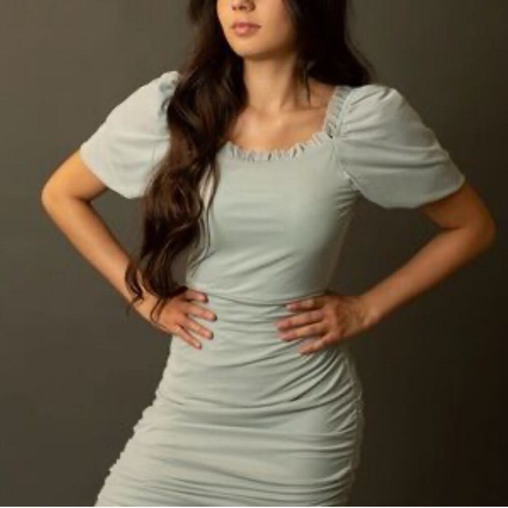 NWT Mia Joy joyfolie alyssa‎ dress seaglass sz L